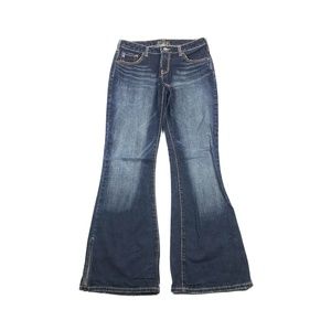 Vintage Silver Flare Jeans - Size 30W 33L